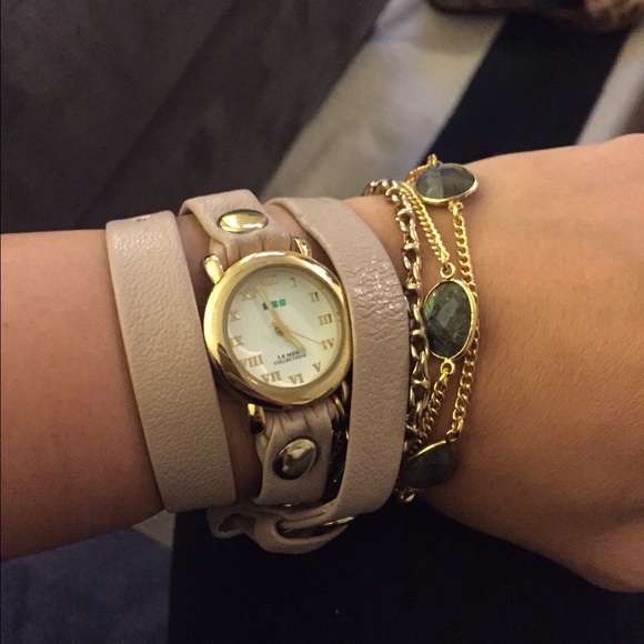 la mer Collections leather stone wrap watch - Picture 2 of 3