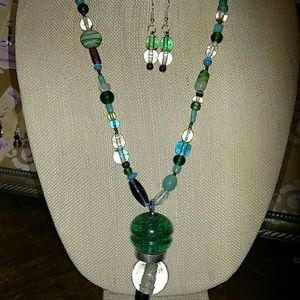 Necklace and earrings