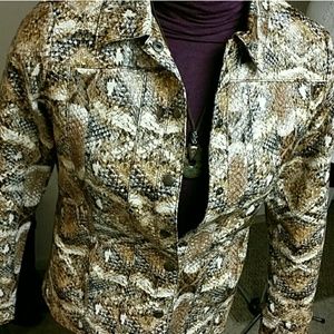 Price drop! Snakeskin Pleather Jacket