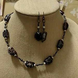 Necklace and earrings