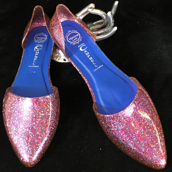 Jeffrey Campbell Shoes - Jeffrey Campbell Brand New Pink Glitter Jelly Flat