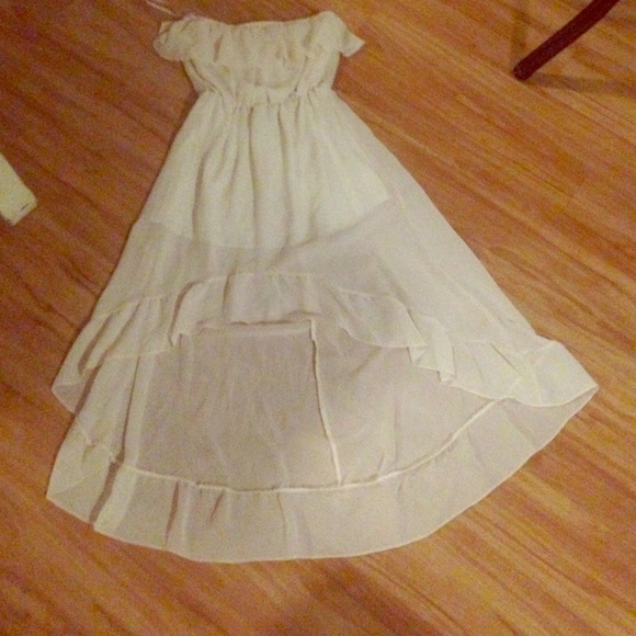 Ivory Strapless Summer Dress