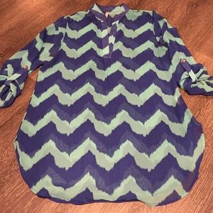 Sheer Chevron Tunic