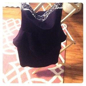 Purple Strapless Dress