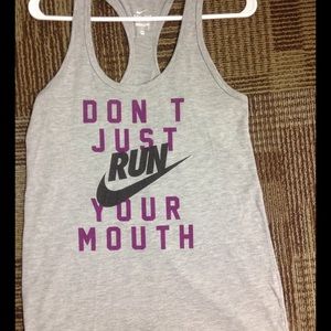 Gray Nike Drifit Running Tank