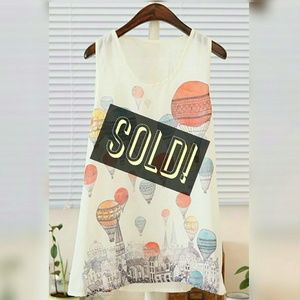 Hot Air Balloon Sleeveless Top