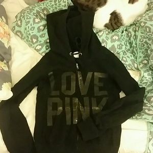 Vs PINK cheetah bling hoody