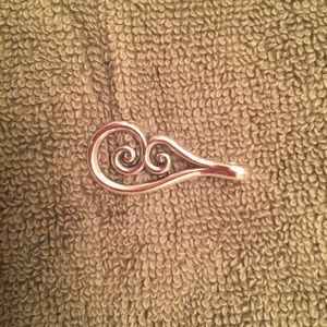 Retired James Avery Scroll Pendant (J)