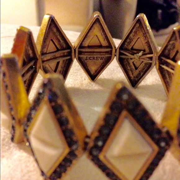 J. Crew white and blue elastic bracelet - Picture 2 of 4