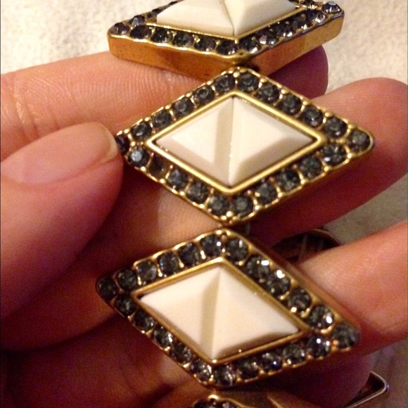 J. Crew white and blue elastic bracelet - Picture 4 of 4