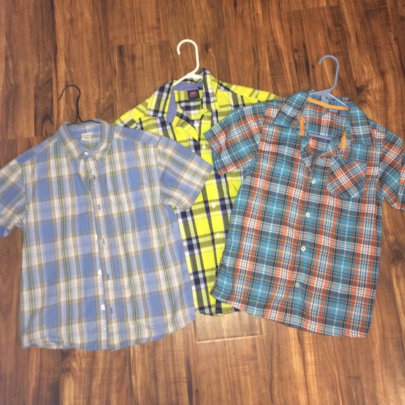 Set of 3 Boy's Plaid Shirts