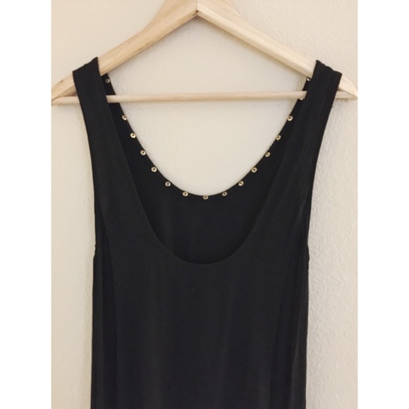 🎉HP🎉Black HiLo Dress/Long Top w/Studded Neckline - Picture 3 of 4