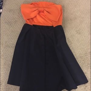 Navy and Orange Boutique Dress