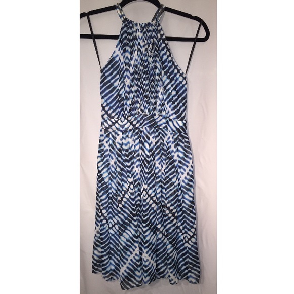 Calvin Klein Halter Neck Chiffon Dress