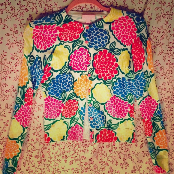 Lilly Pulitzer floral cardigan sweater