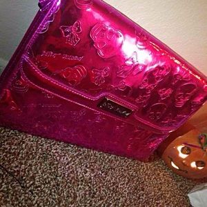 Betsey Johnson pink skull purse
