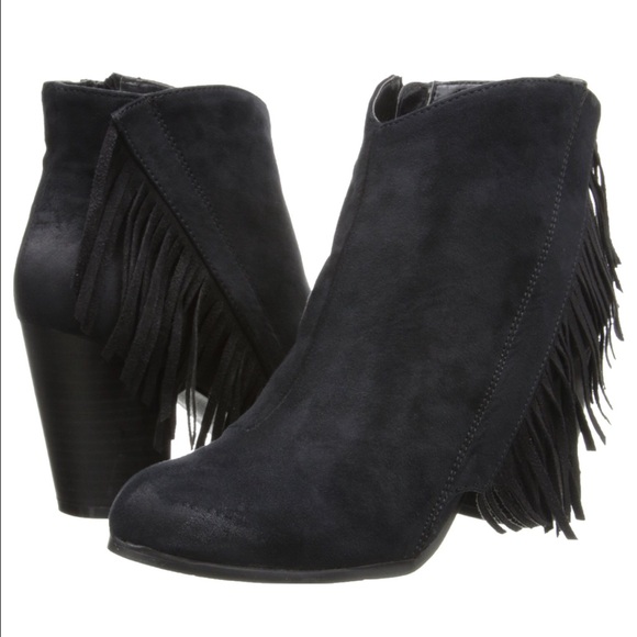 Qupid Sake/Sochi heeled booties.