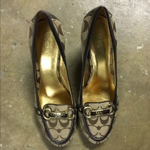 Brown coach heels