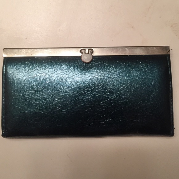 Metallic blue wallet