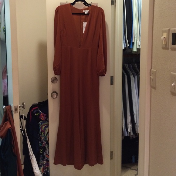 Nasty gal rust romper by glamorous size small