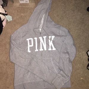 Pink hoodie zip up
