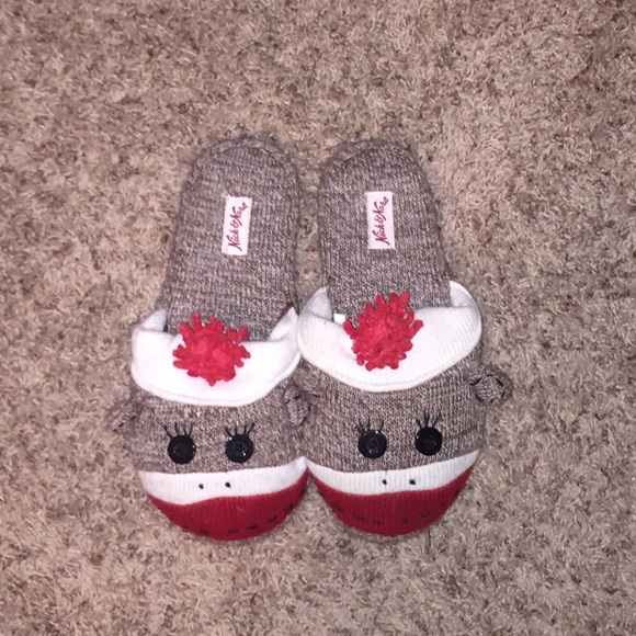 Sock monkey slippers