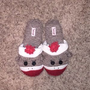 Sock monkey slippers