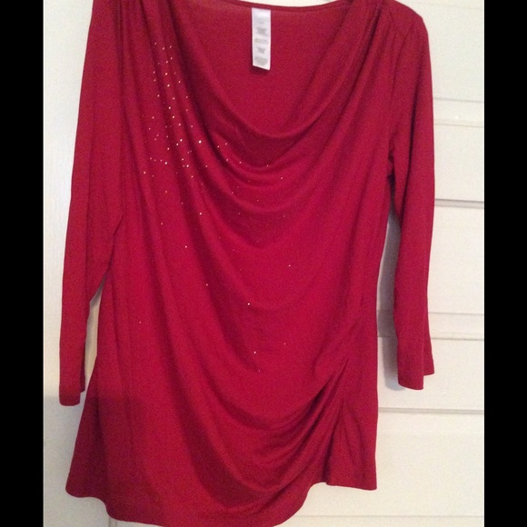 Avon Vintage Red Sequined Tunic