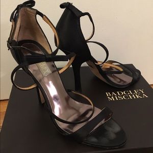 Badgley Mischka Black Satin