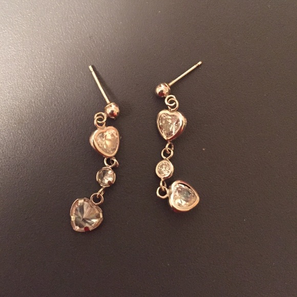 Small heart dangle earrings.