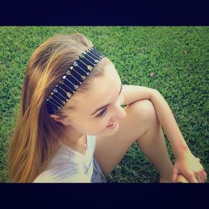 Gold Arrows on Black Headband