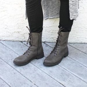 Super cute lace up combat boots! NEVER WORN!