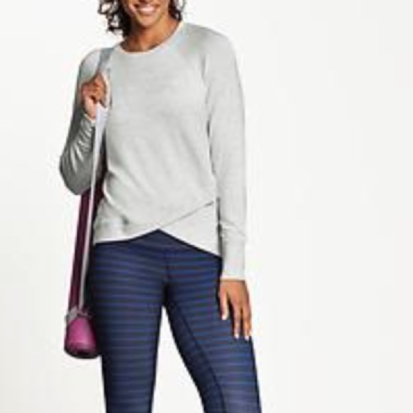 Tiffany blue criss cross Athleta sweatshirt