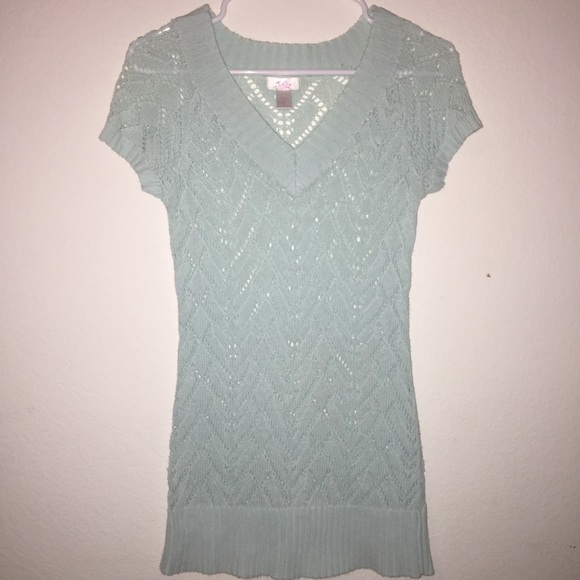 justice sweater dress AKIRA Carlton Could Never Knit ribbed hem Justice