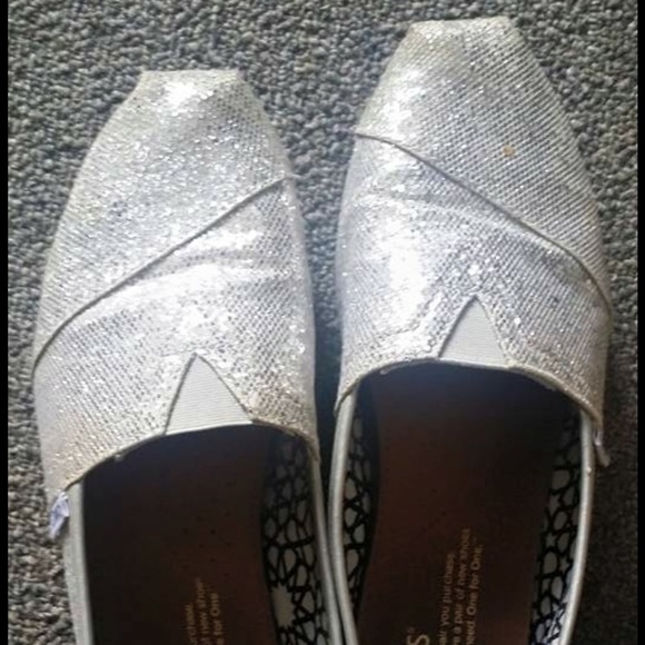 Toms silver sparkle