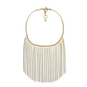 Michael Kors Gold Fringe Bib Necklace
