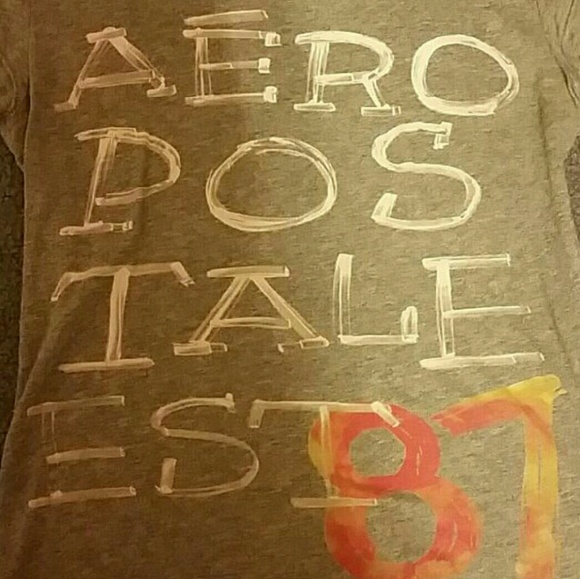 Super cute gray and orange Aeropostale top - Picture 1 of 2