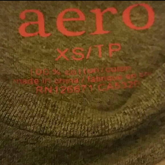 Super cute gray and orange Aeropostale top - Picture 2 of 2