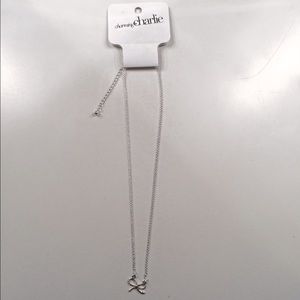 Charming Charlie Bow Pennant Necklace