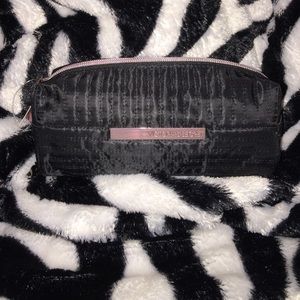 VS Black/Pink Zip Cosmetic Makeup Case