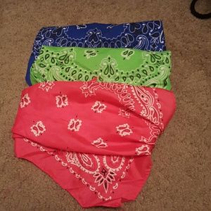 Bundle! 3 head bandanas