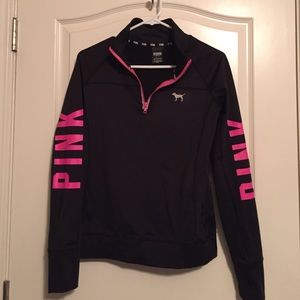 Black half zip pullover jacket