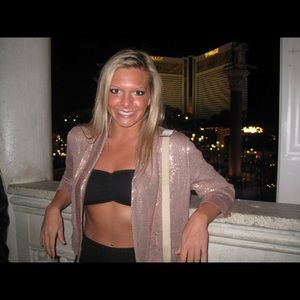 Light pink sequin jacket