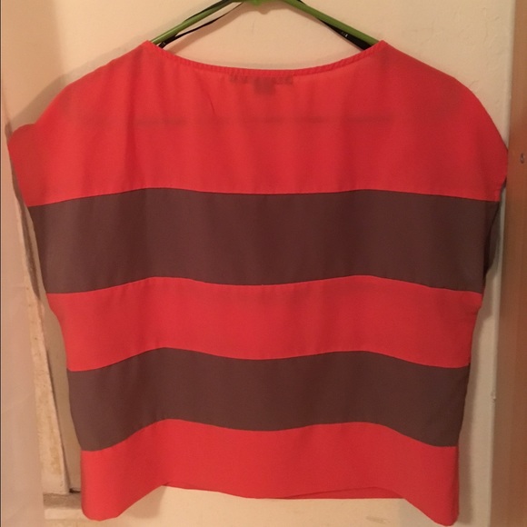 Orange and gray stripped top - Picture 2 of 2