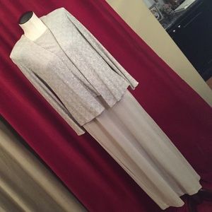 Mother of the Bride sparkle sleeveless gown with jacket.