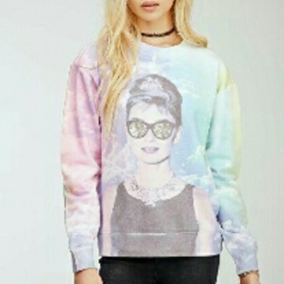 Audrey Hepburn Rainbow sweater