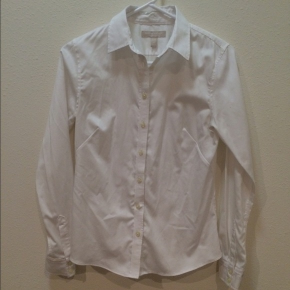 Banana Republic sz 6petite white button-down