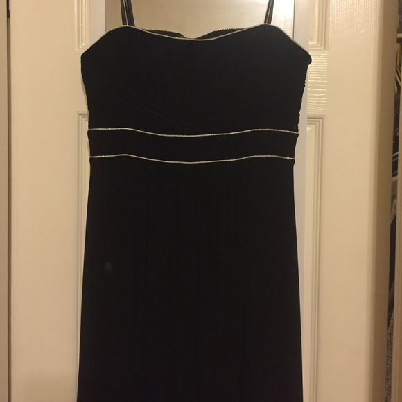 Black and silver BCBGMaxAzria long formal gown