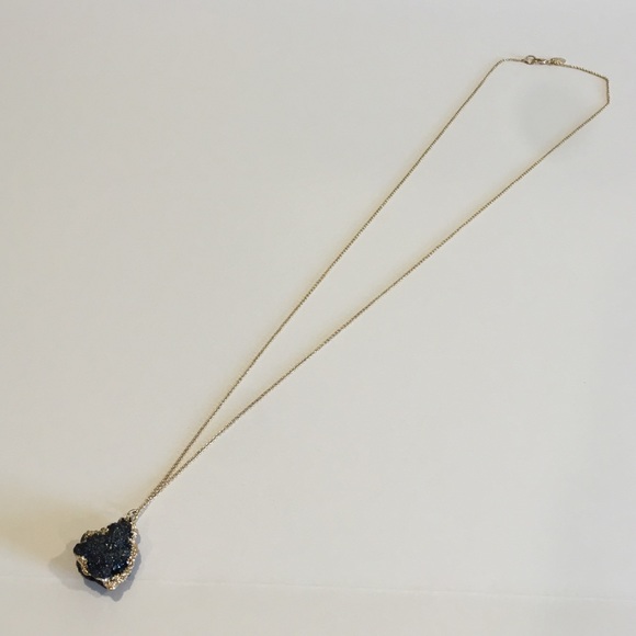 🌸HP🌸 Black Druzy Necklace - Picture 2 of 4
