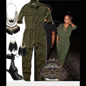 Military Cargo Jumpsuit